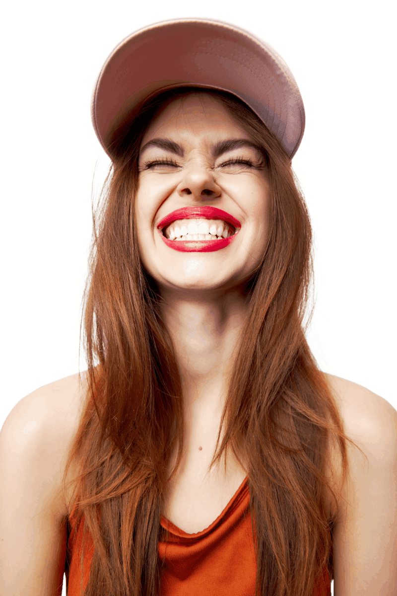 Woman smiling with bright white teeth