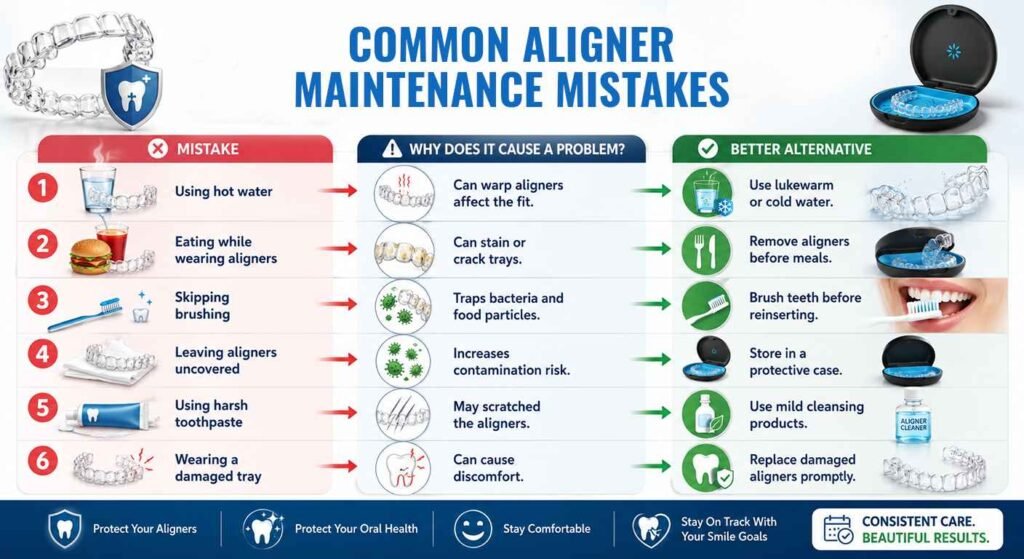 Common Aligner Maintenance Mistakes as highlighted by Proalign Smile Shop