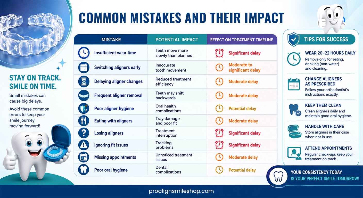 Common Mistakes and Their Impact for clear aligners