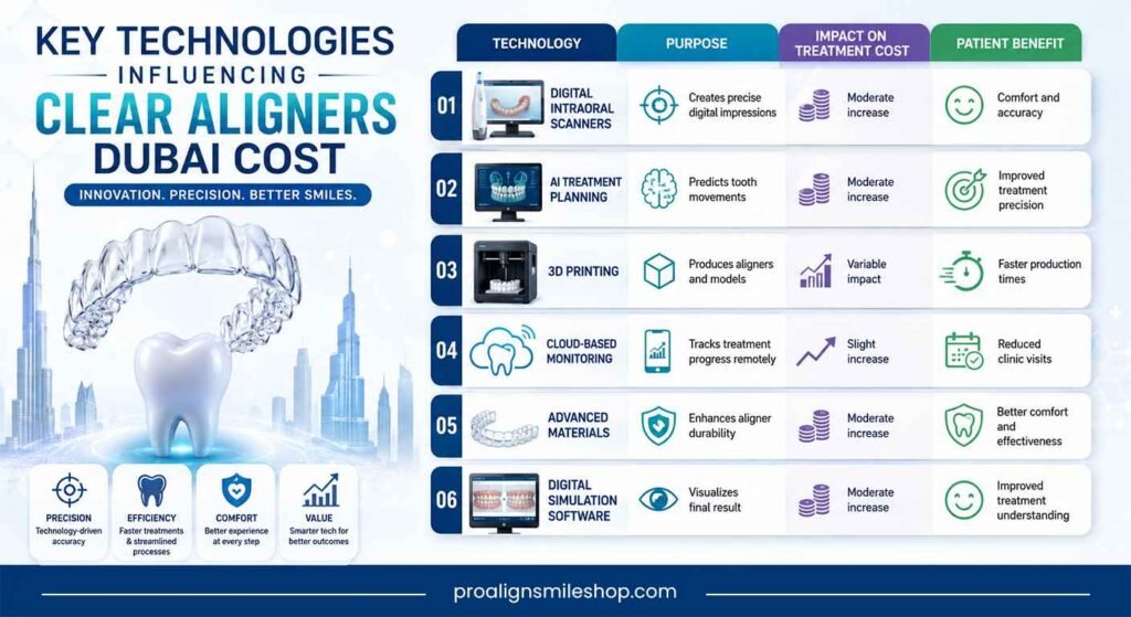 Key Technologies Influencing Clear Aligners Dubai Cost
